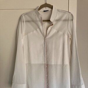 AKRIS semi-sheer Button-up blouse (US 10)